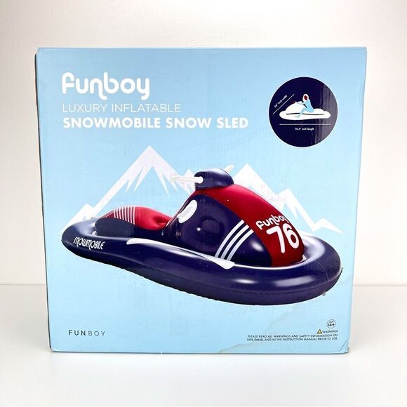 Funboy Luxury Inflatable Snowmobile Snow Sled - Picture 2 of 10
